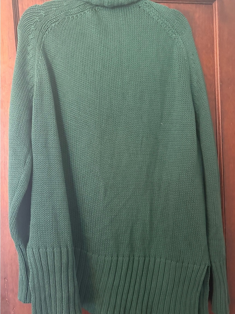 Deep Green‎ Ribbed V-Neck Knit Sweater - Picture 5 of 6